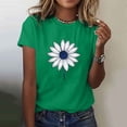 thumbnail image 1 of Ovbmpzd Hauts Verts pour Femmes Été Amusants Manches Courtes T-Shirts Graphiques Floraux Débardeurs pour Femmes m, 1 of 5