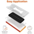 thumbnail image 4 of onn. Corning Glass Screen Protector for iPhone 12 Pro Max, Made with Durable Glass by Corning®, with Advanced Easy Application Tray, 4 of 6