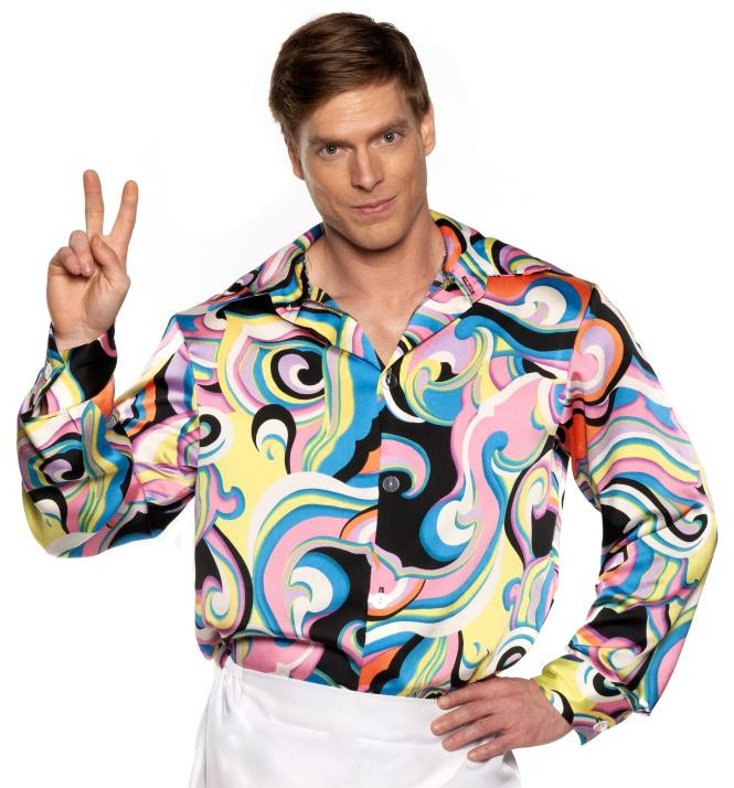 Chemise Hippie Multicolore Grande Taille / Années 60 / Pièces et Ensembles de Costume