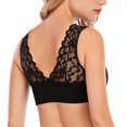 thumbnail image 3 of Clearance!Women Lace Racerback Bralette Padded Deep V Neck Crop Top Seamless Bra, 3 of 5