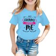 thumbnail image 1 of PMVFHDE Hauts pour Filles T-Shirts Grande Taille pour Fille Hauts Graphiques pour Fille T-Shirts pour Fille Coupe Ample T-Shirts pour Fille Coupe Ample T-Shirt Graphique pour Fille Col Rond Manches Courtes Bleu,11-12 Ans, 1 of 5