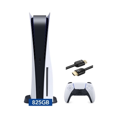 Sony - PlayStation 5 Disc Version 825GB SSD Console with Wireless Dualsense Controller - PS5 Gaming System - White (Refurbished)