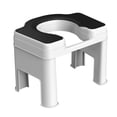 thumbnail image 2 of Esquirla Bathroom Toilet Stool Portable Compact Potty Stool for Toilet Bathroom Adult 26.5cm white balck, 2 of 8