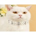 thumbnail image 3 of SNNROO Adjustable Polyster Fiber Pet Collar With Pearl And Rhinestone  Accents  Cute Necklace For Small And Medium Dogs And Cats-Other Pattern, 3 of 7