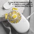 thumbnail image 3 of Boovnll Portable Fan, Adjustable 3 Speed USB Rechargeable Fans Lightweight Compact Handheld Fan for Outdoor, Travel, Camping, Vacation, Summer Gift, Mini Fan - Fan, 3 of 9
