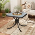 thumbnail image 2 of Gymax Outdoor Side Table Square Patio Table w/ Tempered Glass Top Small Coffee Table, 2 of 10