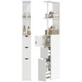 thumbnail image 1 of HOMCOM Narrow Bathroom Floor Cabinet with Drawer, Open Shelves, white, 1 of 10