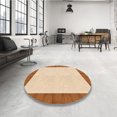 thumbnail image 4 of Ahgly Company Tapis d'Intérieur Lavable à la Machine, Carré, Transitionnel, Orange, Tapis de Zone, 8 Pieds Carré, 4 of 7