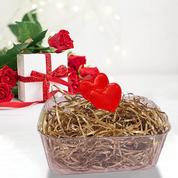 Tauxra Shimmering Golden Raffia Grass 100g for Gift Wrapping Crafts Hampers Decorative Displays