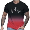 thumbnail image 3 of LUOGENLI T-shirts pour Homme pour Hommes T-Shirt à Imprimé Numérique Col Rond Manches Courtes T-Shirt 4TG T-shirts pour Hommes T-shirts Graphiques T-shirts de Pâques pour Hommes T-shirts Graphiques Vintage Vêtements d'Été Rouge TG, 3 of 4