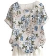 thumbnail image 4 of SMihono T-Shirt Surdimensionné pour Femmes Mode Femme Décontracté Col Rond Blouse Imprimée T-Shirt à Manches Courtes Hauts d'Été Hauts Décontractés d'Été pour Femmes, 4 of 4