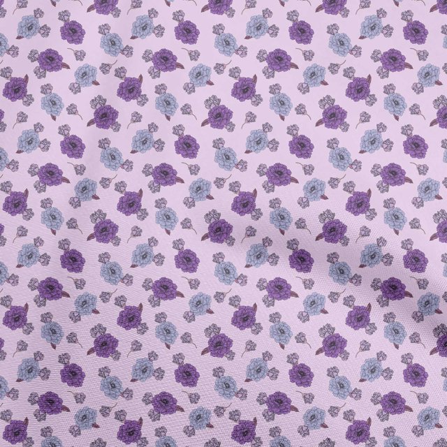 oneOone Rayon Mauve Fabric Floral Sewing Craft Projects Fabric Prints By Yard 56 Inch Wide