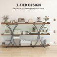 thumbnail image 4 of HOMCOM Table Console de 71 Pouces, Table d'Entrée Industrielle à 3 Niveaux, Brun Rustique, 4 of 10