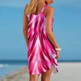 thumbnail image 4 of EQWLJWE Longue Robe pour Femmes Robe Bohème à Imprimé Floral pour Femmes Été Sans Manches T-Shirt Plage Mini Robes, 4 of 5