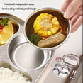 thumbnail image 4 of Fwttom Lunch Box 1500ml 4 Compartment Stainless Steel Bento Box Containers for Adults Leak-Proof Microwave Dishwasher Freezer Safe, 4 of 8