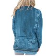 thumbnail image 3 of EQWLJWE Chandails en Molleton pour Femmes en Polaire, Col Rond, Haut Graphique à Fleurs, Manches Longues, Chandail-Over Mignon, Léger, Ample, Costumes d'Halloween en Liquidation, 3 of 5