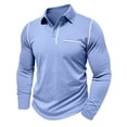 thumbnail image 2 of FAIWAD Men's Long Sleeve Shirts Casual Button Down Basic Golf Pullover Tops Lightweight Work Athletic T-Shirt, 2 of 6