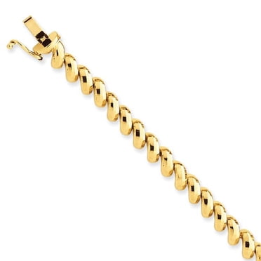 Bracelet Facetté en Or Jaune 14K San Marco