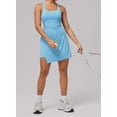 thumbnail image 4 of Robe de Tennis pour Femmes Robes Athlétiques Robe d'Entraînement Robe Jupe-Short Tenues de Golf Bleu Azur L, 4 of 6