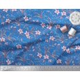 thumbnail image 2 of Soimoi Voile de Coton Feuilles & Azalée Imprimé Floral Couture Tissu Yard 42 Pouces de Large, 2 of 3