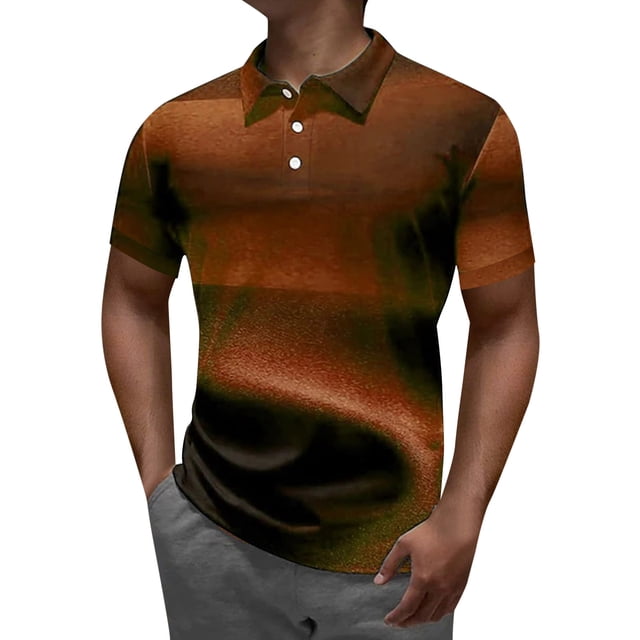 BOBOGOJP Polos à Manches Courtes pour Hommes avec Col, Évacuation de l'Humidité, Polo de Performance à Séchage Rapide, Polo Décontracté à Manches Courtes pour Hommes (Orange,G)