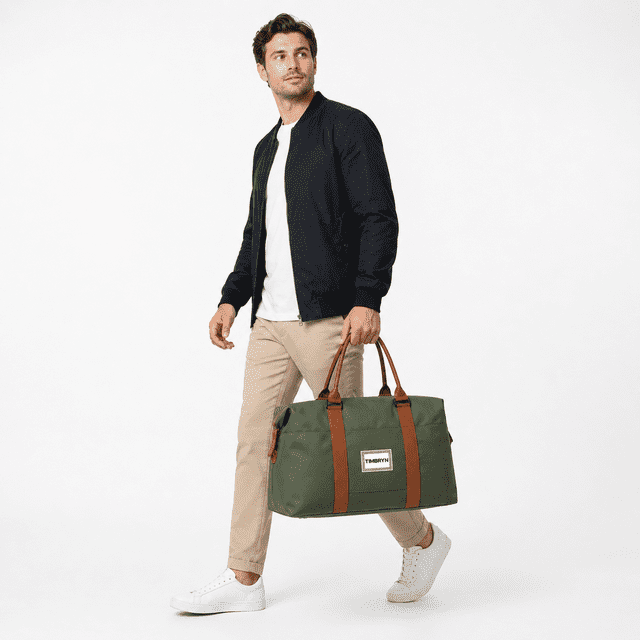Large Weekender Duffel Bag | Carry-On Travel Bag (GREEN)