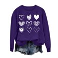 thumbnail image 2 of Yuyuzo Chandails en Molleton pour Femmes Décontractés Saint-Valentin Manches Longues Col Rond Ample Ajusté Mince Chandail Tops, 2 of 5