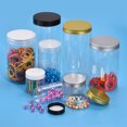 thumbnail image 5 of Uxcell Round Polyethylene Terephthalate Jars Clear Empty Containers with Black Screw Top Lid 4 Pack 17 oz, 5 of 5