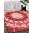 thumbnail image 3 of Ahgly Company Tapis d'Intérieur Lavable en Machine Carré Transitionnel Rose Corail Clair, 5 Pieds Carré, 3 of 7