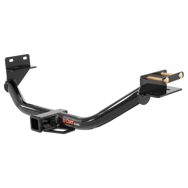 CURT 13152 Heavy Duty Class III Trailer Towing Hitch with 2 Inch Receiver in black, featuring a high-gloss rust-resistant powder coat finish. Designed for select Hyundai Santa Fe models, it offers a custom fit with a 2x2-inch square receiver. Rated for 6,000 pounds gross trailer weight and 900 pounds tongue weight, this hitch is ideal for towing small trailers, pop-up campers, or adding cargo space with a bike rack or cargo carrier. Includes an open-back receiver for easy cleaning and is SAE J684 safety tested.