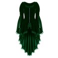 thumbnail image 1 of XZNGL Women Vintage Long-Sleeved Waist Back Bandage Lace Stitching Jacket Overcoat, 1 of 1