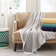 thumbnail image 2 of Intelligent Design ID50-844 Couverture en Peluche Chevron Microlight Solide Surdimensionnée, Gris, 60x70 Pouces, 2 of 2