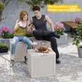 thumbnail image 4 of 30 Gallon Resin Deck Box, Lockable Patio Outdoor Storage Box for Furniture, Garden Tools and Tools Storage, Waterproof Outside Storage Boxes - Grey, 4 of 6