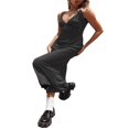 thumbnail image 4 of Robe Débardeur Décontractée Sans Manches à Pois pour Femme, Décolleté en V Profond, Coupe Ajustée, Robe Maxi, 4 of 7