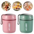 thumbnail image 1 of JUNWELL Vacuum-Insulated Food Jar with Spoon 16.2 Oz Food Thermos Hot Food Flasks Vacuum Insulated Lunch Thermos Leakproof Food Jar Portable Thermal Soup Bowl for Lunch Soup Kids School, 1 of 10