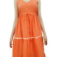 thumbnail image 2 of Bimba Femmes Robe Longue Maxi Cordon Taille Spaghetti Robes de Sangle, 2 of 9