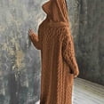 thumbnail image 3 of CEHVOM Ladies Sweaters Long Sleeve Solid Ladies Pockets Coats Women Blouse, 3 of 5