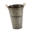 thumbnail image 3 of koolsoo Farmhouse Flower Planter Metal Bucket Multifunctional for Patios Living Room brown, 3 of 9
