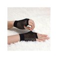 thumbnail image 4 of Unique Bargains 2pcs Fish Net Elastic Short Gloves Fingerless Mittens Black for Ladies, 4 of 5
