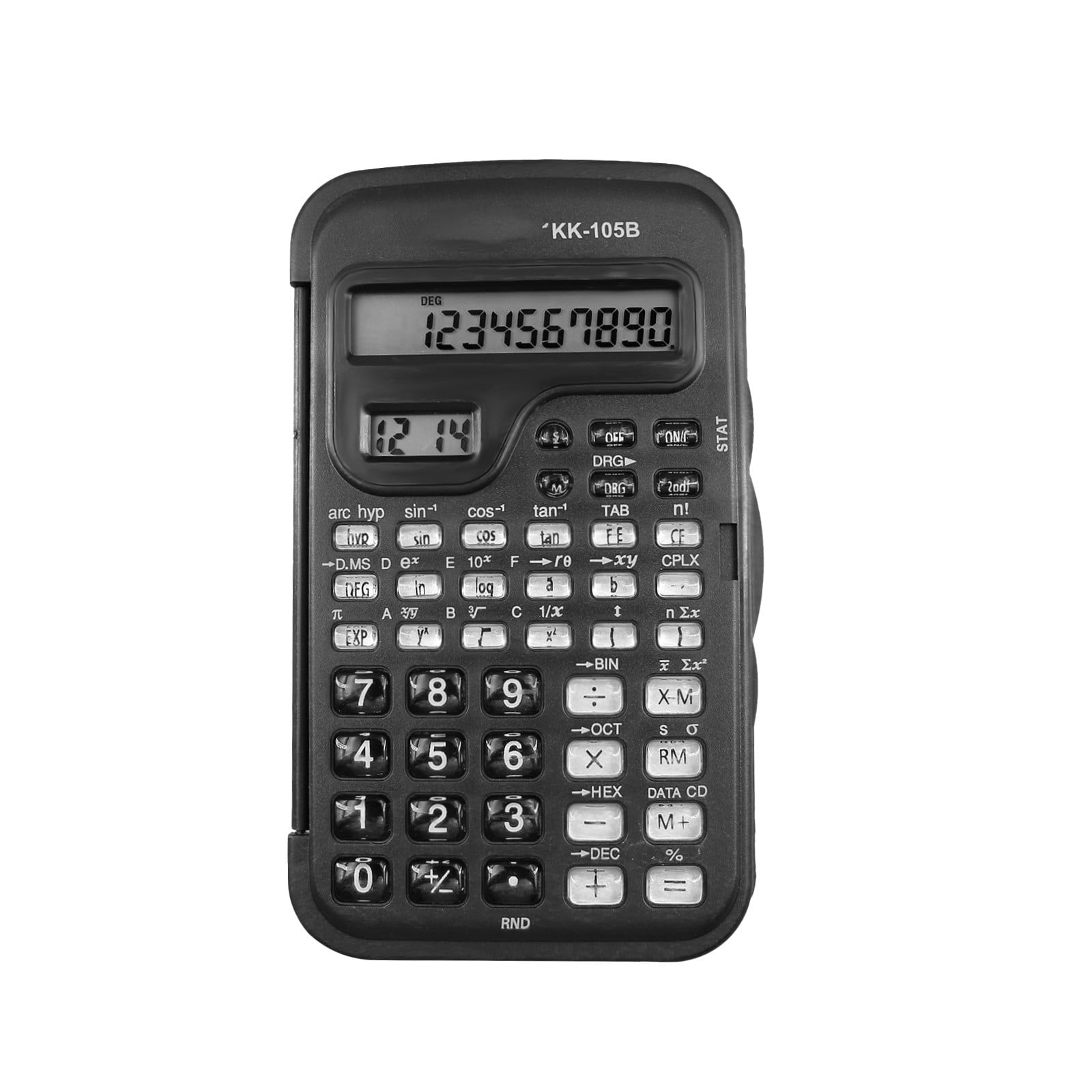 Calculators for Students 2 Screens, Transparent Buttons with Time Display, Scientific Calculator, Student Exam Specific Function Calculator Scientific Calculators for Students