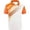White, variant on Adult Mens Polo T Shirts Short Sleeve Button Polo Tees Loose Fit Orange Men Dress Shirt