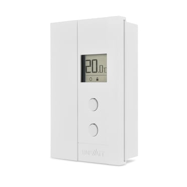 Uniwatt by Stelpro Thermostat Électronique Non Programmable pour Plinthes et Convecteurs, Contrôle Précis de la Température - Non Compatible avec les Chauffages à Ventilation Forcée - Blanc (UT202NP)