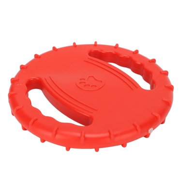 Dog Training Flying Disc, Soft Squeaky Natural Rubber 2 Sides Hollow Design Dog Flying Disc Toy  For Park For Large Dogs Sky Blue,Red