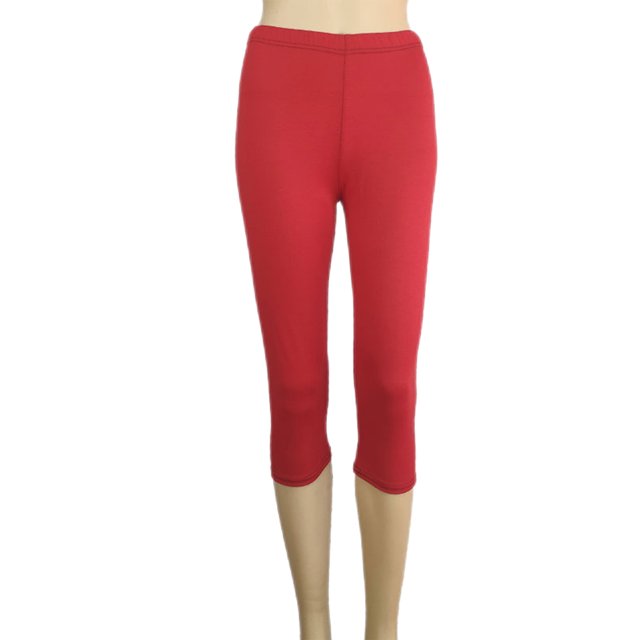 Innerwin Bottoms Solid Color Ladies Loungewear Summer Skinny Lounge Pants Red L