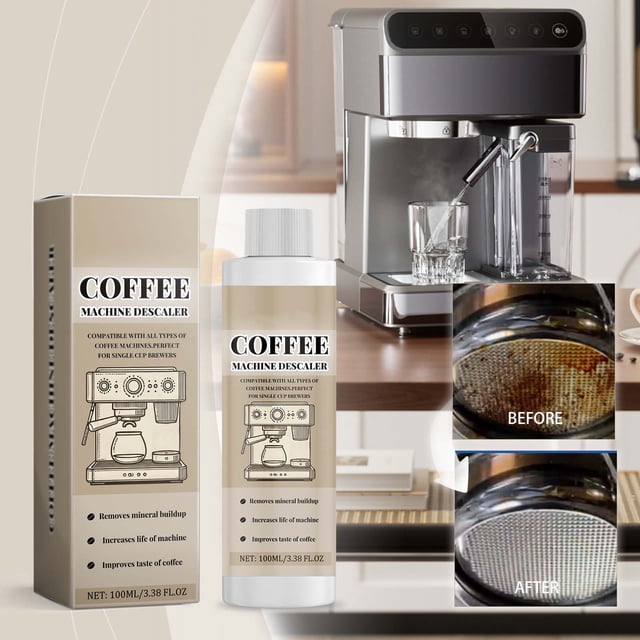 SSZMDLB under $5 Coffee Machine Cleaner, Coffee Machine Cleaner, Descaling and Cleaning Solution for Coffee Makers, Removes Coffee Oils and Residue, Maintains Equipment Performance and Fresh Taste