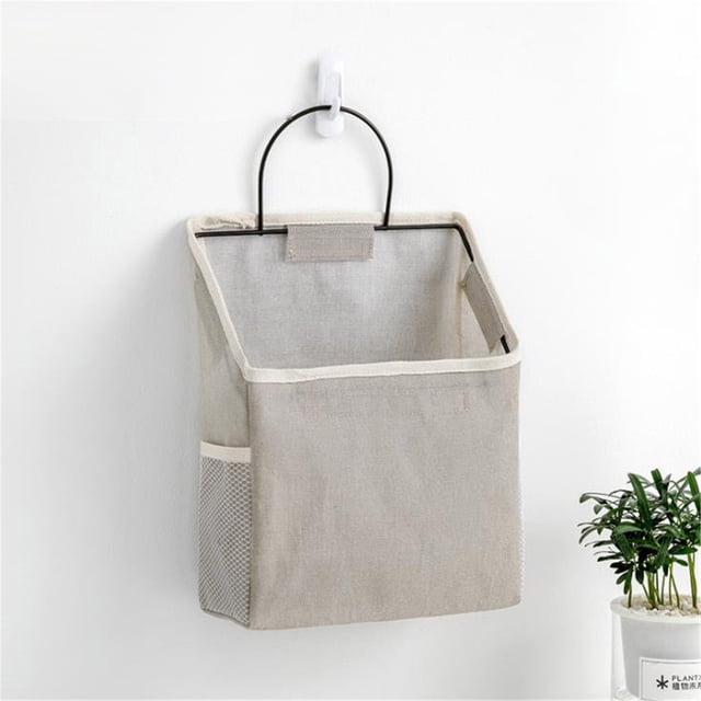 Agiferg Bathroom Hanging Bag Storage Bag Wall-mounted Fabric Desktop Storage Bag