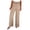 Khaki, variant on CFLVAEK Flare Dress Pants Women Petite 3 Button High Waisted Work Pant Comfy Bootcut Solid Office Trousers Casual Full Length Dressy Business Pants M Black