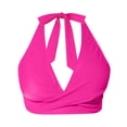 thumbnail image 3 of Haut de Bikini Rehausseur pour Femmes Col en V Couverture Complète avec Bretelles Réglables et Fermeture à Boucle, 3 of 4
