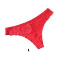 thumbnail image 4 of Culottes Taille Basse String Femmes sous-Vêtements String Résilience Artisanat Design en Dentelle Lavable Aguichant Attrayant Élasticité Pyjama Femme Rouge G, 4 of 9