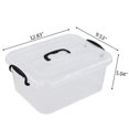 thumbnail image 4 of Readsky Bacs de Rangement avec Couvercle de 8 Pintes Contenants de Rangement en Plastique Transparents et Noirs 2 Paquets, 4 of 4
